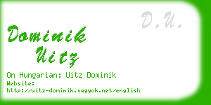 dominik uitz business card